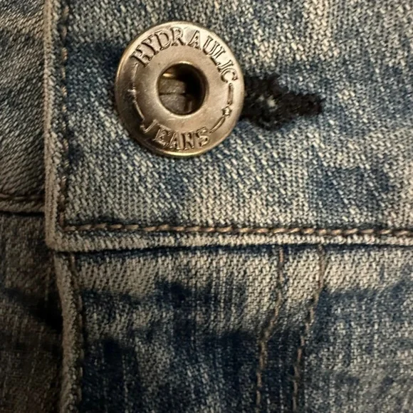 Vintage Y2K Micro Mini Denim Jean Skirt ~ Hydraulic ~ Size 9/10 - Picture 4 of 4